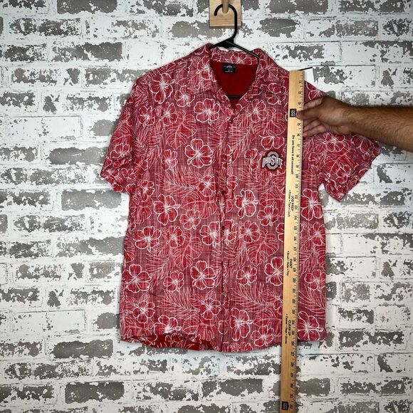 Scarlet gray Ohio state buckeyes beach shirt - Picture 4 of 5